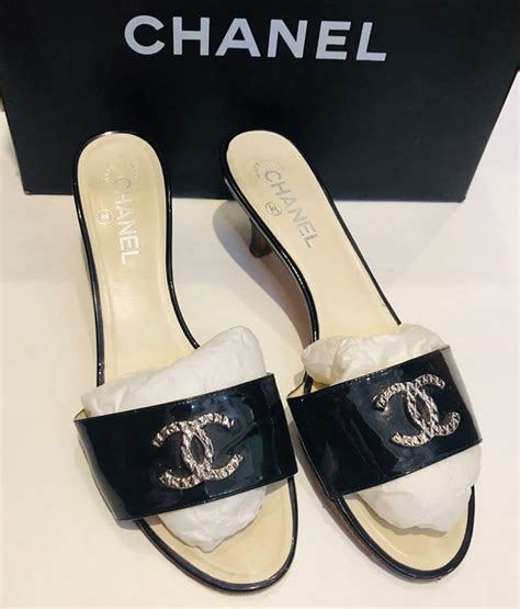 chanel black mules 2018|chanel sandals website.